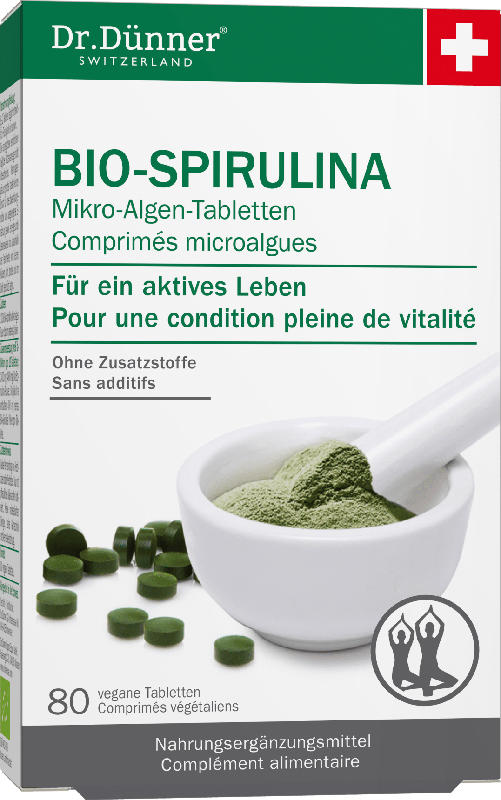 Dr. Dünner Bio-Spirulina Mikro-Algen Tabletten 80 St.