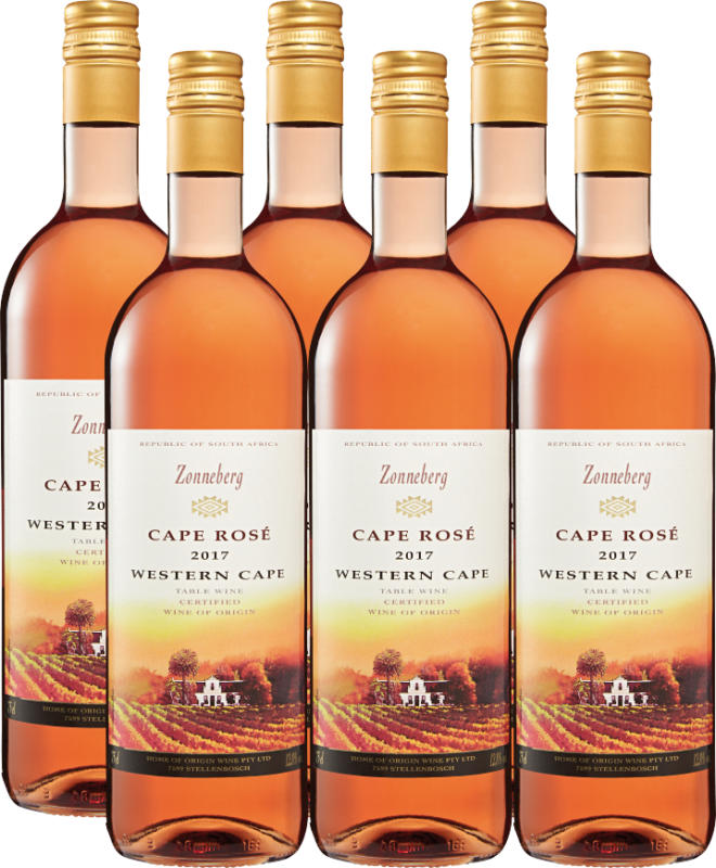 Zonneberg Cape Rosé, 2020, Western Cape, Südafrika, 6 x 75 cl