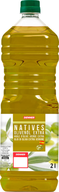 Huile d'olive espagnole Denner , Extra Vergine, 2 litres