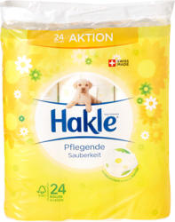 Hakle Toilettenpapier Pflegende Sauberkeit, Kamille, 4-lagig, 24 x 135 Blatt