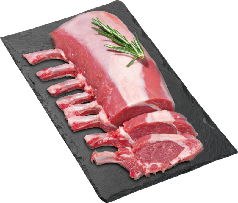 Carré d'agneau Denner, Australie/Nouvelle-Zélande/Grande-Bretagne/Irlande, env. 350 g, les 100 g