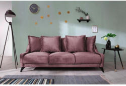 Dreisitzer-Sofa Royal Rose B: 225 cm Altrosa