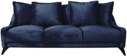Dreisitzer-Sofa Royal Rose B: 225cm Dunkelblau
