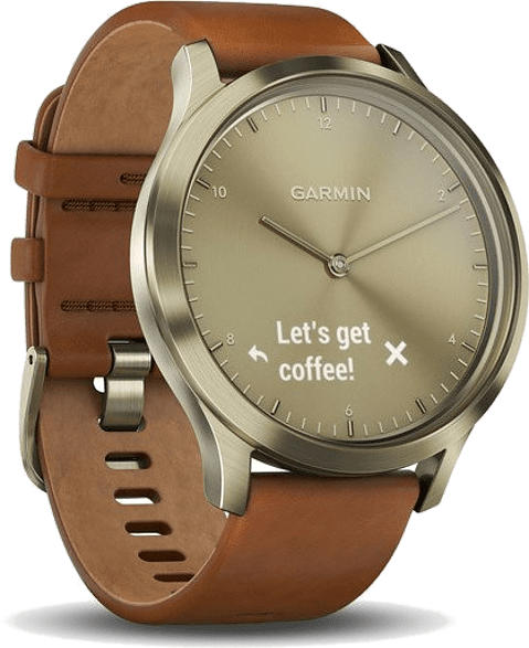 Hybrid Smartwatch Vivomove HR Premium, Gold/Hellbraun (010-01850-05)