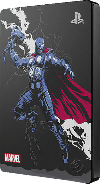 SEAGATE STGD2000205 GAME DRIVE PS4 2TB HDD THOR EDITION , Externe Festplatte, Metallic/Grau