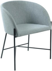 Stuhl in Textil Hellgrau