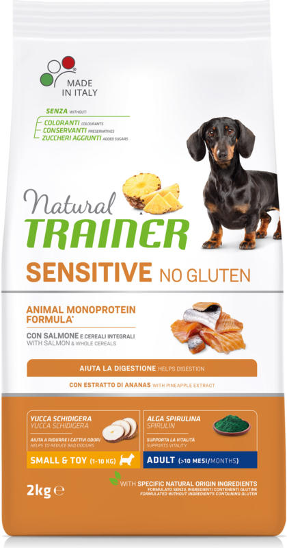 Trainer Nourriture pour chien Sensitive No Gluten Small & Toy Adult Saumon 2kg