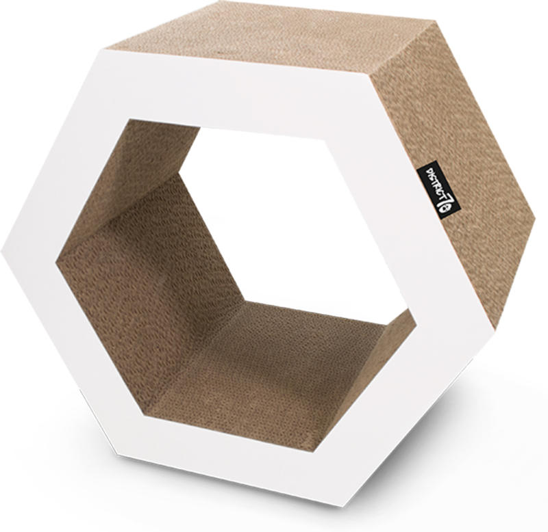 District 70 Carton à gratter pentagone 50B blanc
