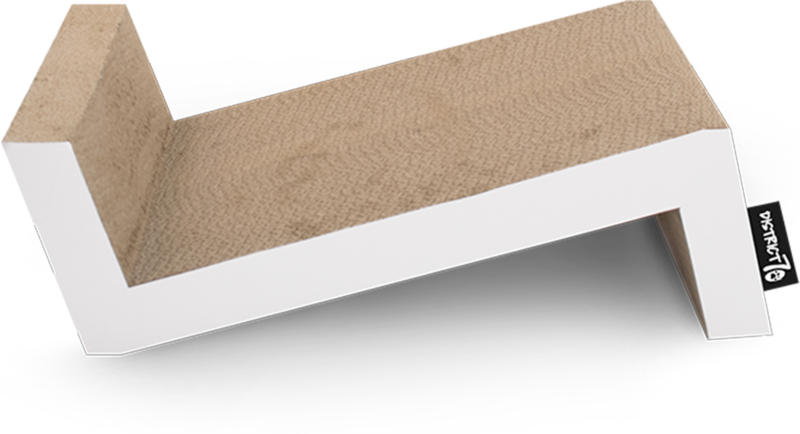 District 70 Carton à griffer Sofa L blanc