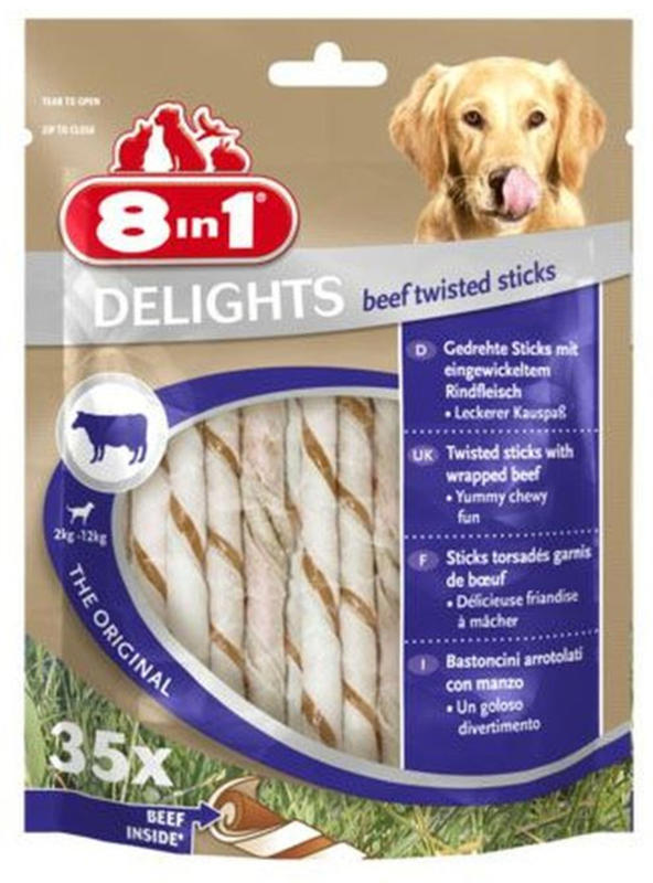 8in1 DELIGHTS Beef twisted 35pcs 190g