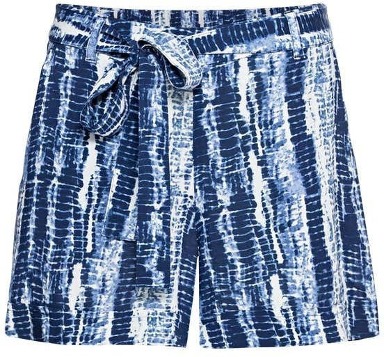 Damen-Shorts in Batik-Optik, mit Bindegürtel