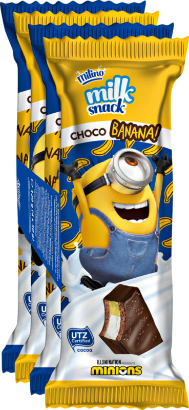 Milino Milk-Snack Minions, Choco Banana, 4 x 30 g