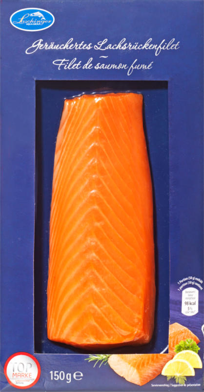 Filetto di salmone Laschinger, affumicato, Norvegia, 150 g