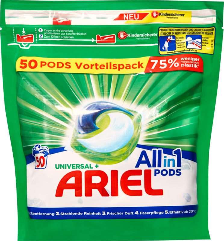Ariel All-in1 Pods Universal , 50 Stück, 50 Waschgänge