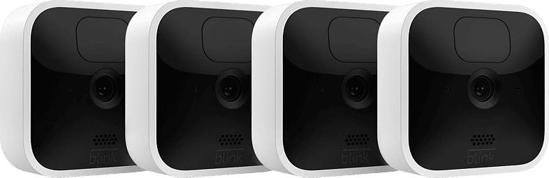 blink blink Indoor Kamera, 2. Generation/2020, 4er-Pack, inkl. Sync-Modul 2, Weiß (53-024835); Überwachungskamera