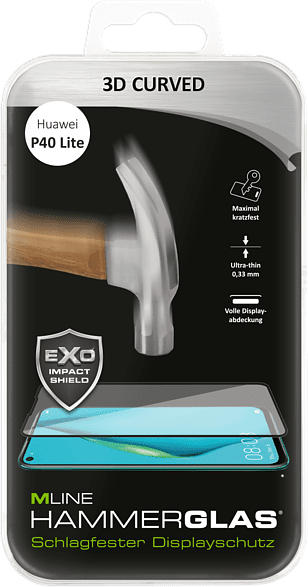 Displayschutzglas 3D Curved für Huawei P40 Lite