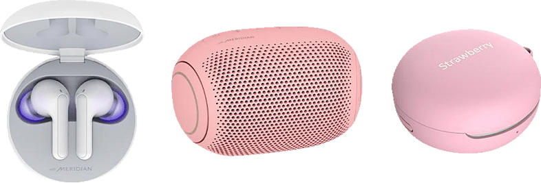 LG HBS-FN6.APL2P, In-ear True Wireless Kopfhörer Bluetooth Weiß/Bubble Gum