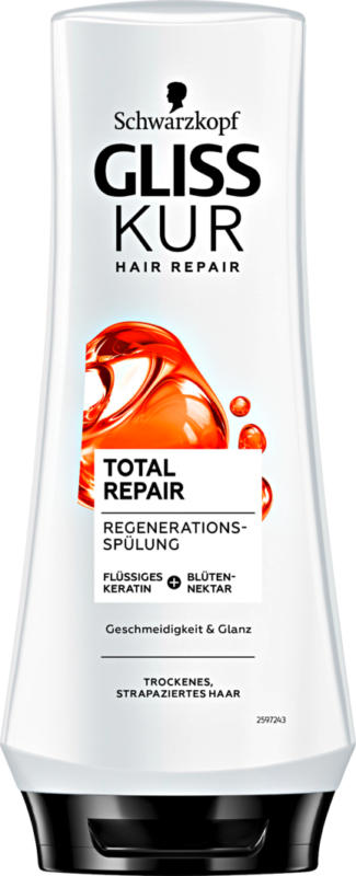 Après-shampooing Total Repair Gliss Kur Schwarzkopf, 200 ml