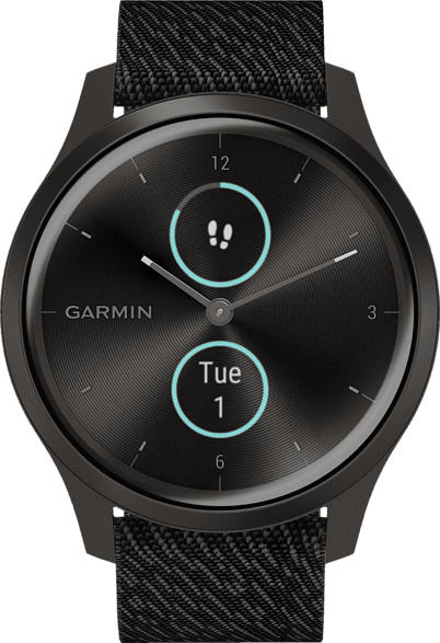 GARMIN Vivomove Style Smartwatch Aluminium, Nylon, k.A., Schwarz
