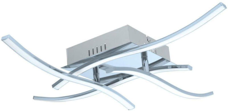 LED-Deckenleuchte „Valmora“, chrom/weiß