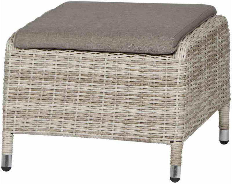 Hocker „Cando“, 57x55x42 cm, latte/taupe-meliert latte