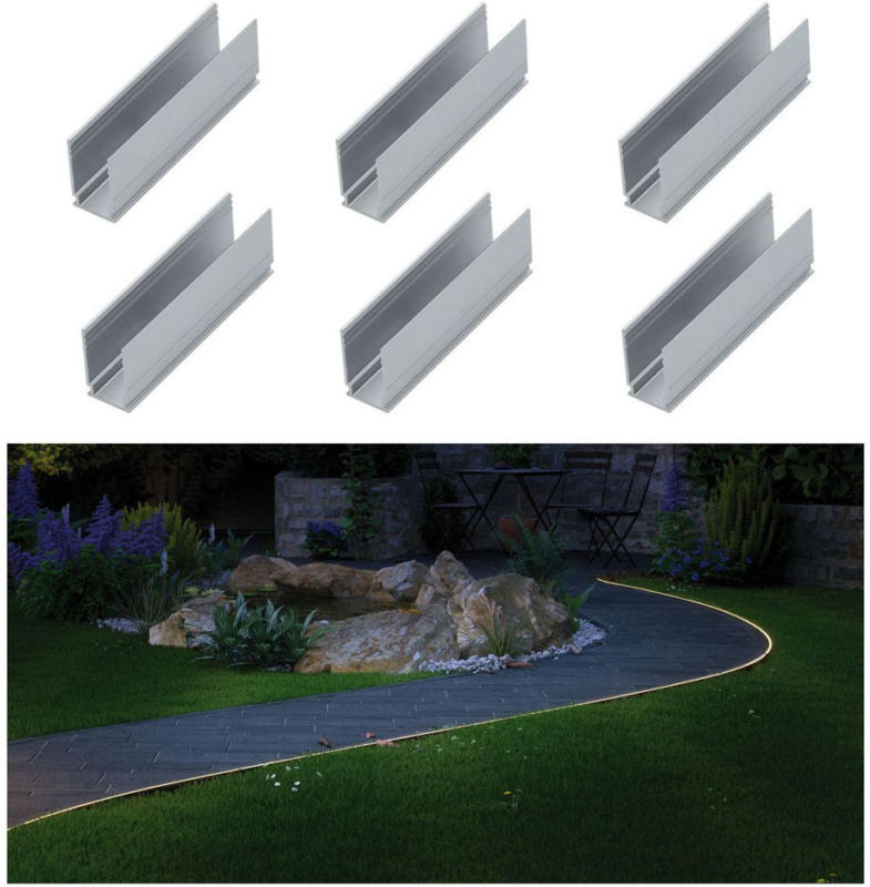 „Outdoor Plug & Shine“, Neon Stripe Clip, 5cm, 6 Stück