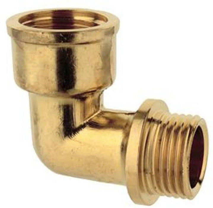 90°-Winkel 1" IG x 1" AG, Messing blank