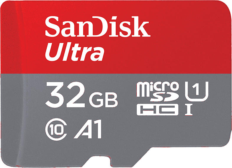 SanDisk 186500 microSDHC Ultra 32GB (A1/UHS-I/Cl.10/120MB/s) + Adapter "Imaging"; Speicherkarte