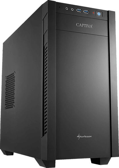 CAPTIVA R50-880, Desktop PC, Ryzen 5 Prozessor, 16 GB RAM, 500 GB SSD, Radeon Vega 11, Schwarz