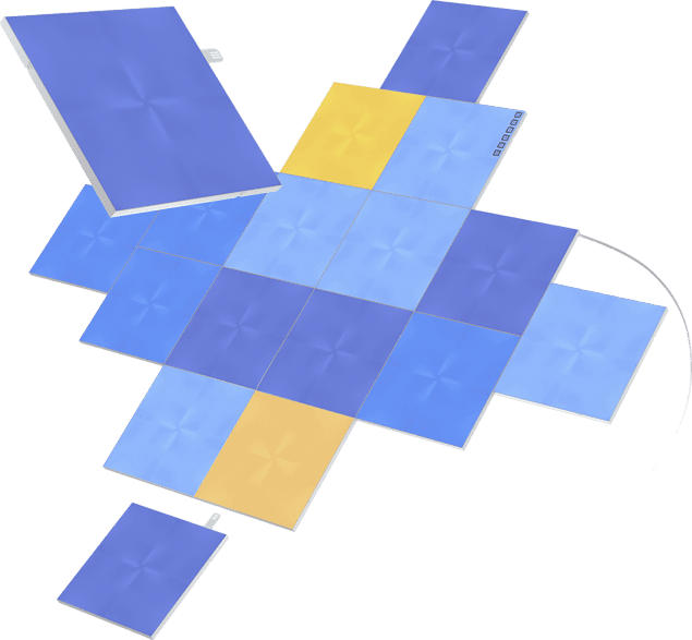 NANOLEAF Canvas Smarter Kit 17 Panels Vernetzte Innenbeleuchtung, Weiß
