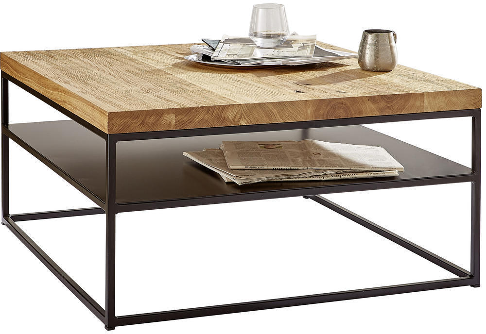 Couchtisch in Holz, Metall 80/80/40 cm nur € 359,20 statt € 449,00
