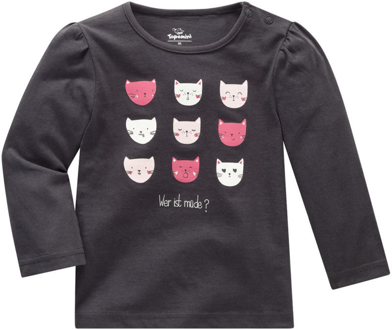Baby Langarmshirt mit Katzen-Motiv (Nur online)