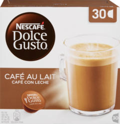 Capsules de café Café au lait Nescafé Dolce Gusto, 30 capsules