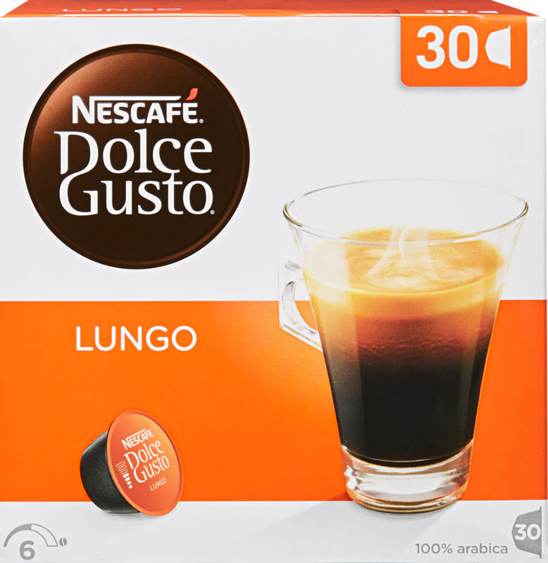 Nescafé Dolce Gusto Kaffeekapseln Lungo, 30 Kapseln