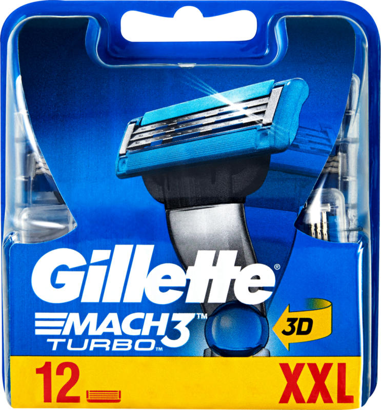 Gillette Rasierklingen Mach3 Turbo, 12 Stück