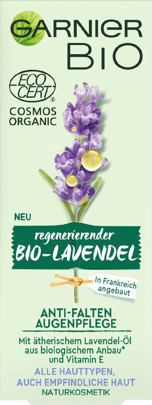 Garnier BIO Augencreme Anti-Falten Augenpflege Lavendel