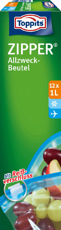 Toppits Allzweckbeutel Zipper (1 Liter)