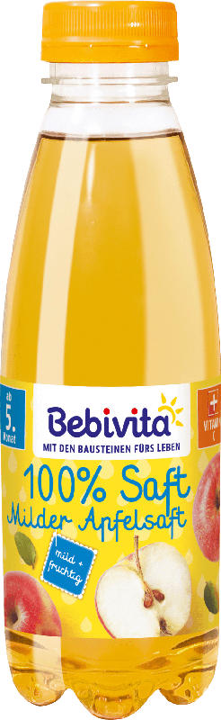 Bebivita Saft 100% Milder Apfelsaft nach dem 4. Monat/ ab dem 5.Monat