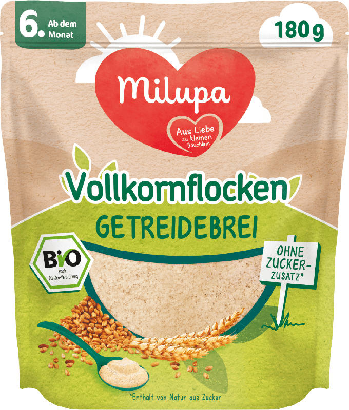 Milupa Getreidebrei Bio Vollkornflocken ab dem 6.Monat