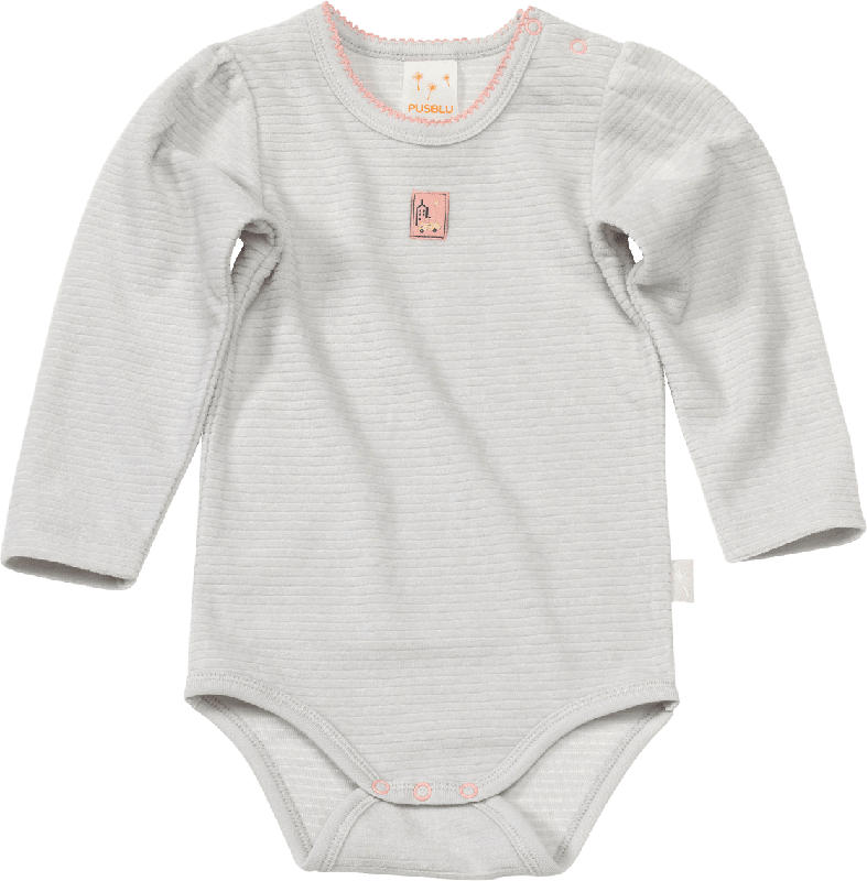 PUSBLU Baby Body, Gr. 98/104, in Bio-Baumwolle und recyceltem Polyester, grau