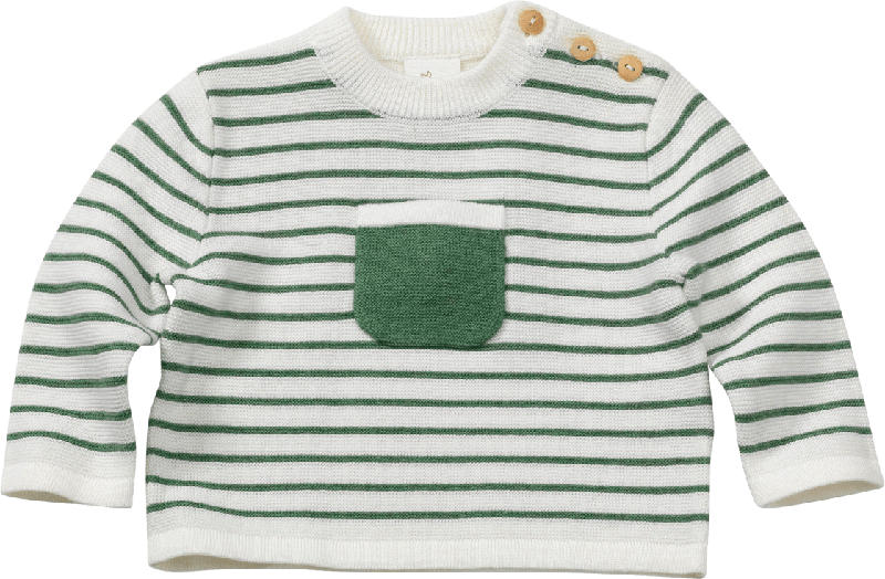 ALANA Baby Pullover, Gr. 68, in Bio-Baumwolle, grün