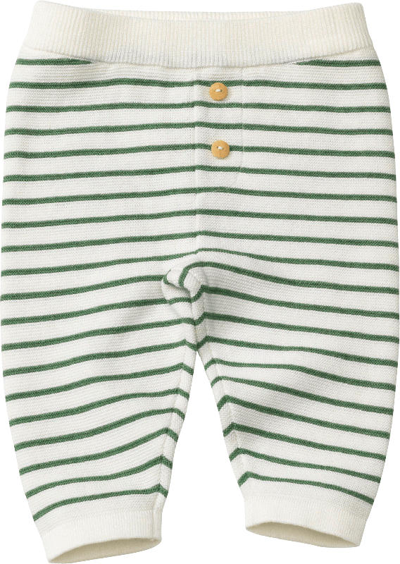 ALANA Baby Hose, Gr. 62, in Bio-Baumwolle, weiß, grün