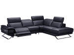 Ecksofa LORD Echtleder blau