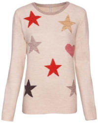 Damen-Jaquardpullover mit Sternen