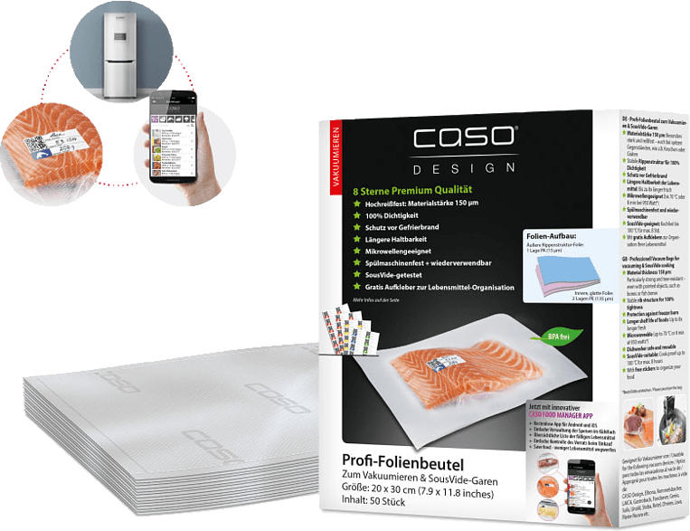 CASO 1219 20x30 Folienbeutel