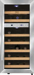 CASO 630 WineDuett 21 Weinklimaschrank (168 kWh/Jahr, EEK B, Silber)