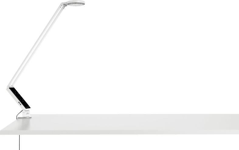 LUCTRA Table Pro Radial mit Klemme Schreibtischleuchte, Weiß