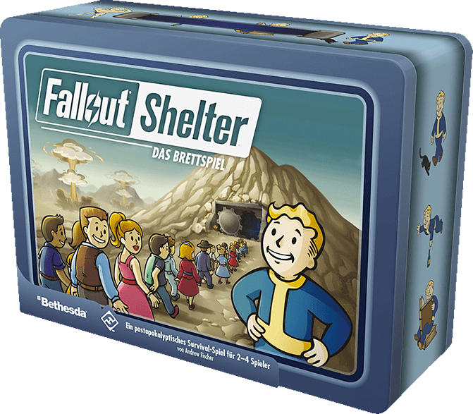 FANTASY FLIGHT GAMES Fallout Shelter: Das Brettspiel Gesellschaftsspiel, Mehrfarbig
