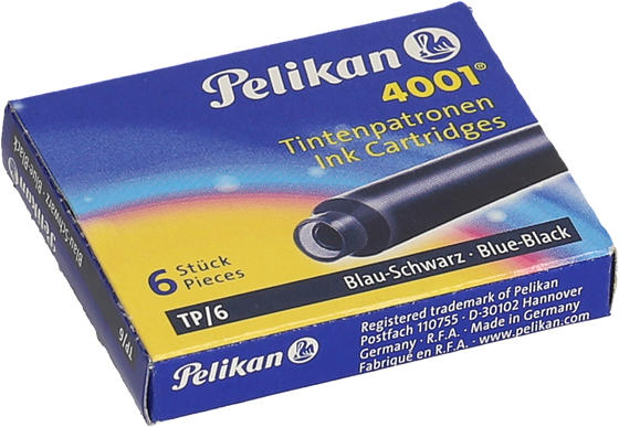 ELIKAN Tintenpatrone ”4001” 6 Stück blau-schwarz