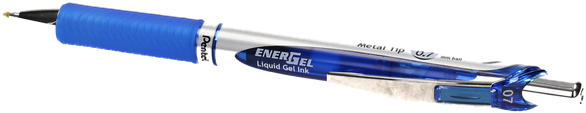 PENTEL Gelroller ”EnerGel BL77” mit Druckmechanik 0,7 mm blau